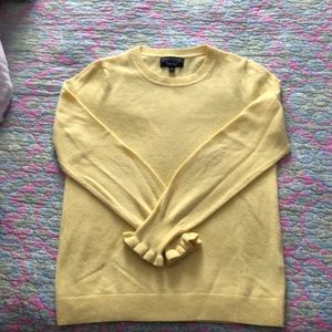 Yellow ruffle sleeve sweater
